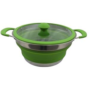 Vango 3L Non-Stick Collapsible Casserole, Dishwasher & Oven Safe, Folding Silicone, Cool Touch Handle, Suitable for All Cooker Types, Food Safe, BPA Free Vango 3L Non-Stick Collapsible Casserole, Dishwasher & Oven Safe, Folding Silicone, Cool Touch Handle, Suitable for All Cooker Types, Food Safe, BPA Free