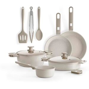 Monix Denmark 10 Piece Cookware Set, Cast Aluminium with Non-Stick, Suitable for All Types of Cookers Including Induction Monix Denmark 10 Piece Cookware Set, Cast Aluminium with Non-Stick, Suitable for All Types of Cookers Including Induction