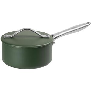 Prochef 16cm Ceramic Non-Stick Saucepan with Lid, Aluminium Induction Compatible, Green Prochef 16cm Ceramic Non-Stick Saucepan with Lid, Aluminium Induction Compatible, Green