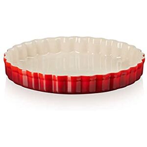 LE CREUSET Heritage Fluted Flan Dish, Stoneware, 24 cm, 1.12 kg, Cerise, 71120240600001 LE CREUSET Heritage Fluted Flan Dish, Stoneware, 24 cm, 1.12 kg, Cerise, 71120240600001