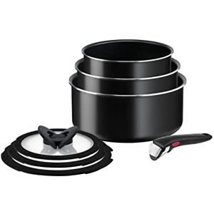 Tefal Ingenio Easy ON 7 piece Non-Stick Saucepan Set, 16/18/20cm Saucepans with Glass Lids, Bakelite Removable Handle, Easy Cleaning, Heat Indicator, All Hobs Compatible Except Induction, L1599602 Tefal Ingenio Easy ON 7 piece Non-Stick Saucepan Set, 16/18/20cm Saucepans with Glass Lids, Bakelite Removable Handle, Easy Cleaning, Heat Indicator, All Hobs Compatible Except Induction, L1599602