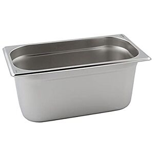 Genware GN13-150 Stainless Steel Gastronorm Pan, 1/3 GN, 327 mm Length, 176 mm Width, 150 mm Deep Genware GN13-150 Stainless Steel Gastronorm Pan, 1/3 GN, 327 mm Length, 176 mm Width, 150 mm Deep