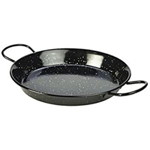 Genware NEV-E0226 Enamel Paella Pan, 26 cm, Black (Pack of 6) Genware NEV-E0226 Enamel Paella Pan, 26 cm, Black (Pack of 6)