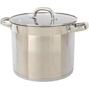 Salter Timeless 24cm Stockpot Non-Stick Stainless Steel Cooking Pan, 9L, Includes Tempered Glass Lid & Steam Vent, Easy Carry Handles, Dishwasher Safe, Suitable for All Hobs Including Induction Salter Timeless 24cm Stockpot Non-Stick Stainless Steel Cooking Pan, 9L, Includes Tempered Glass Lid & Steam Vent, Easy Carry Handles, Dishwasher Safe, Suitable for All Hobs Including Induction