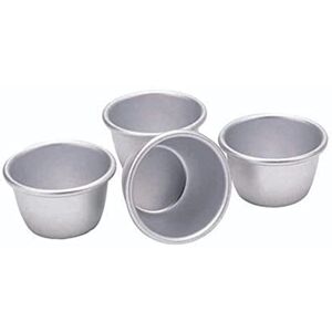 KitchenCraft Mini Pudding Mould Set of 4, Anodised Aluminium, 7.5 cm, Silver KitchenCraft Mini Pudding Mould Set of 4, Anodised Aluminium, 7.5 cm, Silver
