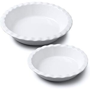 WM Bartleet & Sons 1750 Crinkle Rim Pie Dish, White Porcelain Baking Oven Dish (20cm/27cm) WM Bartleet & Sons 1750 Crinkle Rim Pie Dish, White Porcelain Baking Oven Dish (20cm/27cm)
