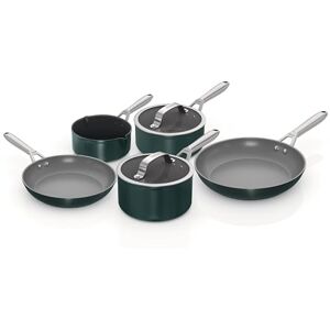 Ninja ZEROSTICK Ceramic Pro 5-Piece Pan Set, Scratch Resistant, Made PTFE-Free, All Hob Compatible, Green CW35000UKGN Ninja ZEROSTICK Ceramic Pro 5-Piece Pan Set, Scratch Resistant, Made PTFE-Free, All Hob Compatible, Green CW35000UKGN