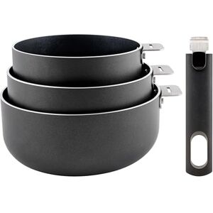 Cosy & Trendy 4 Piece Non-Stick Aluminium Cookware Set, Removable Handle, PFAS-Free, Suitable for All Heat Sources Including Induction Cosy & Trendy 4 Piece Non-Stick Aluminium Cookware Set, Removable Handle, PFAS-Free, Suitable for All Heat Sources Including Induction