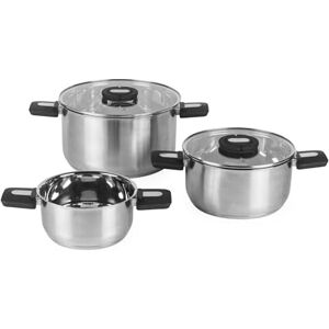 Salter Stackable 3-Piece Stockpot Set - Stainless Steel Salter Stackable 3-Piece Stockpot Set - Stainless Steel