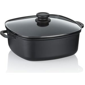 Kela braising pan 28 cm high rim ATURA, induction serving pan with lid 6 L, ceramic-coated cast aluminium, paella pan Kela braising pan 28 cm high rim ATURA, induction serving pan with lid 6 L, ceramic-coated cast aluminium, paella pan