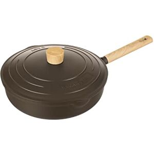 KASANOVA 28cm High Frying Pan with Black Pot Lid KASANOVA 28cm High Frying Pan with Black Pot Lid
