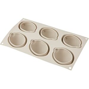 silikomart Silicone Mould for Monoportions Lemon DELIZIA, Non-Stick, 6 Monoportions, Pack of 1 Cake Mould, 3D Design, 85 x 59 h 42 mm, Volume 636 ml, Made in Italy silikomart Silicone Mould for Monoportions Lemon DELIZIA, Non-Stick, 6 Monoportions, Pack of 1 Cake Mould, 3D Design, 85 x 59 h 42 mm, Volume 636 ml, Made in Italy