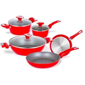 Avilia Set Padelle e Pentole Antiaderenti - Cookware Set - 8 Pieces Avilia Set Padelle e Pentole Antiaderenti - Cookware Set - 8 Pieces