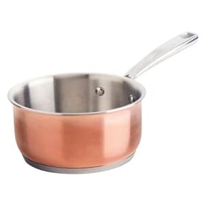 Qulinart QDESIGN Copper+ Saucepan, Leather and Stainless Steel, Triply Multi-Layered, Suitable for All Heat Sources Including Induction Oven, Fridge, Dishwasher, Non-Stick PFOA-Free Diameter 16 cm Qulinart QDESIGN Copper+ Saucepan, Leather and Stainless Steel, Triply Multi-Layered, Suitable for All Heat Sources Including Induction Oven, Fridge, Dishwasher, Non-Stick PFOA-Free Diameter 16 cm