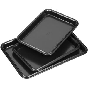 Tala Performance Baking Tray Set of 3, Professional Baking Trays for Oven Non Stick, Steel Oven Tray for Cooking & Roasting 34.5x24.3x2.1 cm Tray & 26.6x19.3x2.1 cm Trays Tala Performance Baking Tray Set of 3, Professional Baking Trays for Oven Non Stick, Steel Oven Tray for Cooking & Roasting 34.5x24.3x2.1 cm Tray & 26.6x19.3x2.1 cm Trays
