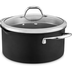 Tower GF900254 Good Food in partnership with Hard Anodised 24cm Casserole Dish with Tempered Glass Lid, Pouring Lips, 10x Stronger Superior Ceramic Non-Stick Coating, Induction Compatible, Grey Tower GF900254 Good Food in partnership with Hard Anodised 24cm Casserole Dish with Tempered Glass Lid, Pouring Lips, 10x Stronger Superior Ceramic Non-Stick Coating, Induction Compatible, Grey