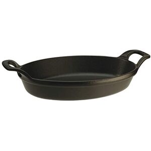 STAUB Cast Iron Oval Roasting Dish, Black, 37 cm STAUB Cast Iron Oval Roasting Dish, Black, 37 cm