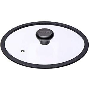 Moneta Etnea Glass Lid for Pots and Pans, Tempered Glass with Silicone Rim, Easy Grip, Steam Vent, 24 cm Moneta Etnea Glass Lid for Pots and Pans, Tempered Glass with Silicone Rim, Easy Grip, Steam Vent, 24 cm