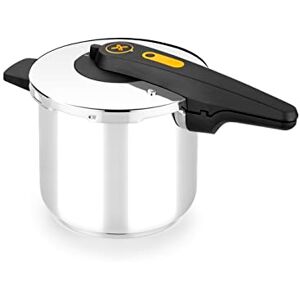 BRA Excellent 7 Litre Easy Open Pressure Cooker 18/10 Stainless Steel with 2 Cooking Programs and Opening Lock System Suitable for All Types of Kitchens BRA Excellent 7 Litre Easy Open Pressure Cooker 18/10 Stainless Steel with 2 Cooking Programs and Opening Lock System Suitable for All Types of Kitchens