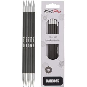 KNITPRO Karbonz Double Pointed Needles 8" (20cm) 4.50 mm KNITPRO Karbonz Double Pointed Needles 8" (20cm) 4.50 mm