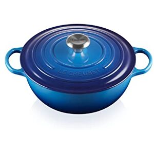 LE CREUSET Signature Soup Pot 26cm Azure Blue SS Knob LE CREUSET Signature Soup Pot 26cm Azure Blue SS Knob