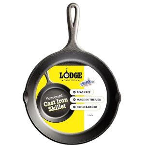 Lodge L6SK3 22.86 cm / 9 inch Pre-Seasoned Cast Iron Round Skillet/Frying Pan , Black Lodge L6SK3 22.86 cm / 9 inch Pre-Seasoned Cast Iron Round Skillet/Frying Pan , Black