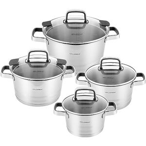 Florina Smart Cooking Pot Set, 8-Piece Pot Set Made of High-Quality Stainless Steel, Cooking Pots with Multifunctional Lid and Measuring Cup, Silicone-Covered Handles, Ideal for Induction Hobs, Gas Florina Smart Cooking Pot Set, 8-Piece Pot Set Made of High-Quality Stainless Steel, Cooking Pots with Multifunctional Lid and Measuring Cup, Silicone-Covered Handles, Ideal for Induction Hobs, Gas