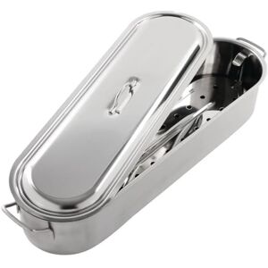 KitchenCraft Induction-Safe Stainless Steel Fish Kettle, 45.5 x 15.5 x 1 cm (18" x 6" x 4") KitchenCraft Induction-Safe Stainless Steel Fish Kettle, 45.5 x 15.5 x 1 cm (18" x 6" x 4")