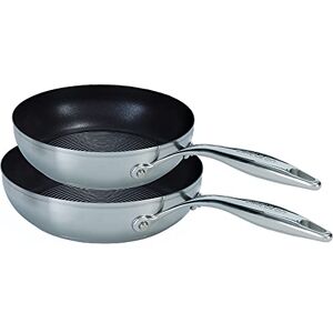 Circulon SteelShield Stainless Steel Frying Pan Set of 2 Induction Frying Pan Set with Hybrid Non Stick 20cm & 26cm, Metal Utensil Safe and Dishwasher Safe Cookware Circulon SteelShield Stainless Steel Frying Pan Set of 2 Induction Frying Pan Set with Hybrid Non Stick 20cm & 26cm, Metal Utensil Safe and Dishwasher Safe Cookware