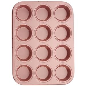 Wiltshire Rose Gold 12 Cup Muffin Tray, PFOA PTFE Free, Cupcake Mould, Non-Stick Coating, Rectangular Coated Baking Tin, Sheet Steel Bakeware, Carbon Steel, 35.4x27x3cm Wiltshire Rose Gold 12 Cup Muffin Tray, PFOA PTFE Free, Cupcake Mould, Non-Stick Coating, Rectangular Coated Baking Tin, Sheet Steel Bakeware, Carbon Steel, 35.4x27x3cm