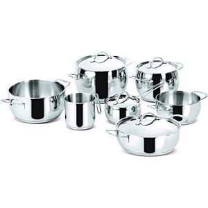 Lagostina Euforia Saucepan Set for All Types of Cookers, Stainless Steel, Silver, 11 Pieces Lagostina Euforia Saucepan Set for All Types of Cookers, Stainless Steel, Silver, 11 Pieces