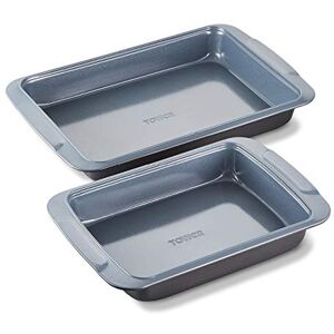 Tower Cerasure 2 Piece Roasting Tray Set with Carbon Steel Construction, Graphite, T843070 Tower Cerasure 2 Piece Roasting Tray Set with Carbon Steel Construction, Graphite, T843070