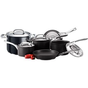Circulon Infinite Induction Hob Pan Set 6 Piece Non Stick Pots and Pans Sets with Stainless Steel Lids & Handles, Premium Dishwasher Safe Cookware, Black Circulon Infinite Induction Hob Pan Set 6 Piece Non Stick Pots and Pans Sets with Stainless Steel Lids & Handles, Premium Dishwasher Safe Cookware, Black