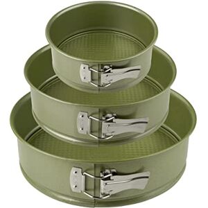 Zenker 9980950 Set of 3 Green Vision Collection Springform Cake Tins, Springform Pan, Round Green Eco-Friendly Non-Stick Mould, ILAG, Carnauba Wax, Diameter 20 cm + 24 cm + 26 cm Zenker 9980950 Set of 3 Green Vision Collection Springform Cake Tins, Springform Pan, Round Green Eco-Friendly Non-Stick Mould, ILAG, Carnauba Wax, Diameter 20 cm + 24 cm + 26 cm