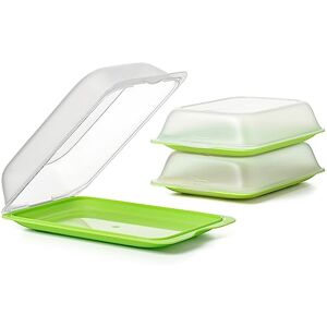 TATAY Cold Meat Containers for Fridge Set of 3 Maxi Fridge Storage Removable Lid, Stackable Microwave, Freezer and Dishwasher Safe BPA-Free, 17 x 6,2 x 25,2 cm, Colour Lime TATAY Cold Meat Containers for Fridge Set of 3 Maxi Fridge Storage Removable Lid, Stackable Microwave, Freezer and Dishwasher Safe BPA-Free, 17 x 6,2 x 25,2 cm, Colour Lime