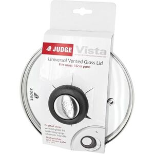 Judge Vista 30cm Glass Lid – Tempered Glass with Stainless Steel Rim & Steam Vent – Durable, Dishwasher Safe Cookware Lid Judge Vista 30cm Glass Lid – Tempered Glass with Stainless Steel Rim & Steam Vent – Durable, Dishwasher Safe Cookware Lid