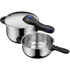 WMF Perfect Plus Set with Pot, Diameter 22 cm, Diameter 4 Litres and Medium and Body 3 Litres, with Flame Protection, Chromargan Stainless Steel for Induction WMF Perfect Plus Set with Pot, Diameter 22 cm, Diameter 4 Litres and Medium and Body 3 Litres, with Flame Protection, Chromargan Stainless Steel for Induction