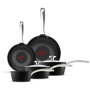 Tower T900304 SmartStart Ultra Forged 5 Piece Cookware Set with Aeroglide Non-Stick Cookware Set, 15x Stronger, Induction Compatible, Oven Safe up to 220°, PFOA Free, Long Lasting Tower T900304 SmartStart Ultra Forged 5 Piece Cookware Set with Aeroglide Non-Stick Cookware Set, 15x Stronger, Induction Compatible, Oven Safe up to 220°, PFOA Free, Long Lasting