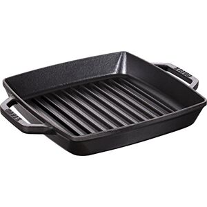 STAUB Cast Iron Square Grill Pan, Black, 23 cm STAUB Cast Iron Square Grill Pan, Black, 23 cm