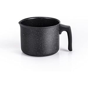 Moneta Etnea non-stick aluminum bollilatte, stone effect, black, 14 cm Moneta Etnea non-stick aluminum bollilatte, stone effect, black, 14 cm