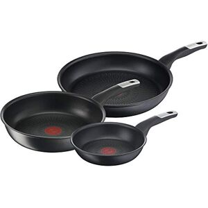 Tefal G25591 Unlimited On 3-Piece Set Pans 24/28 cm and Wok Pan 28 cm Scratch-Resistant Non-Stick Coating Thermal Signal All Hobs + Induction Easy Cleaning Black Tefal G25591 Unlimited On 3-Piece Set Pans 24/28 cm and Wok Pan 28 cm Scratch-Resistant Non-Stick Coating Thermal Signal All Hobs + Induction Easy Cleaning Black