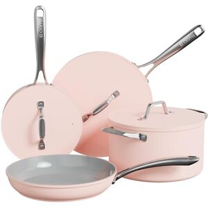 CIARRA Beyond Cookware Set - Dutch Oven, Frying Pan, Saute Pan, Saucepan - Pink CIARRA Beyond Cookware Set - Dutch Oven, Frying Pan, Saute Pan, Saucepan - Pink