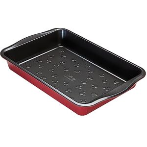 Prestige New Disney Bake with Mickey Mouse Roasting Tin Non Stick Deep Large Baking Tray 33cm x 23cm, Carbon Steel Bakeware, Red & Black Prestige New Disney Bake with Mickey Mouse Roasting Tin Non Stick Deep Large Baking Tray 33cm x 23cm, Carbon Steel Bakeware, Red & Black