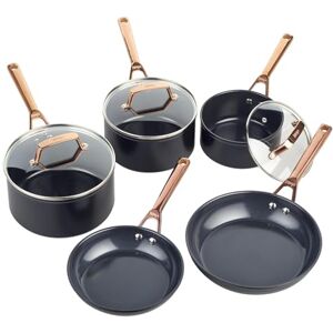 Ninja Extended Life 5-Piece Ceramic Cookware Set (20 & 24cm Frying Pans + 16, 18 & 20cm Saucepans & Lids), Non-Stick (No PFAs, PFOAs, Lead or Cadmium), Oven Safe to 285°C, Black & Copper, Ninja Extended Life 5-Piece Ceramic Cookware Set (20 & 24cm Frying Pans + 16, 18 & 20cm Saucepans & Lids), Non-Stick (No PFAs, PFOAs, Lead or Cadmium), Oven Safe to 285°C, Black & Copper,