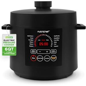 Nutrichef Pressure Cooker Electric Multi Cooker 6L – 12 in 1 Multicooker Digital One Pot Cooker with Presets, Non Stick Inner Pot, Adjustable Time & Temperature, White Nutrichef Pressure Cooker Electric Multi Cooker 6L – 12 in 1 Multicooker Digital One Pot Cooker with Presets, Non Stick Inner Pot, Adjustable Time & Temperature, White
