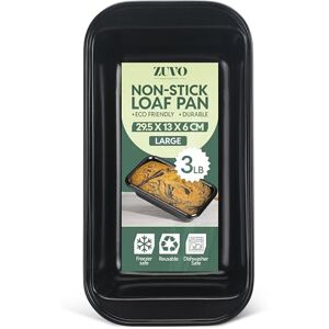 Zuvo Non-Stick Loaf Tins for Baking Bread & Cakes – (3 LB / 1.35 kG) Carbon Steel Bread Pans with Easy Release Coating – Durable, Oven & Dishwasher Safe Zuvo Non-Stick Loaf Tins for Baking Bread & Cakes – (3 LB / 1.35 kG) Carbon Steel Bread Pans with Easy Release Coating – Durable, Oven & Dishwasher Safe