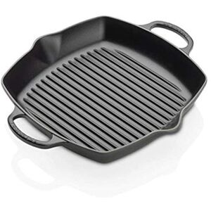 LE CREUSET Signature Enamelled Cast Iron Square Griddle Pan with 2 Handles 30cm Matte Black, 20200300000422 LE CREUSET Signature Enamelled Cast Iron Square Griddle Pan with 2 Handles 30cm Matte Black, 20200300000422