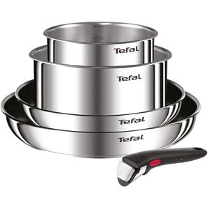 Tefal Ingenio L897S504 Set of 2 Frying Pans 2 Saucepans and Removable Handle, Induction, Stainless Steel, Stackable, Non-Stick Coating, Dishwasher Safe, 5 Year Warranty, Emotion L897S504 Tefal Ingenio L897S504 Set of 2 Frying Pans 2 Saucepans and Removable Handle, Induction, Stainless Steel, Stackable, Non-Stick Coating, Dishwasher Safe, 5 Year Warranty, Emotion L897S504