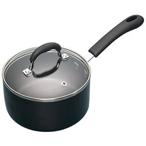 MasterClass Aluminium Enamel 16cm Non Stick Saucepan, Steel, Black MasterClass Aluminium Enamel 16cm Non Stick Saucepan, Steel, Black