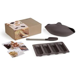 Lékué Homemade Bread Kit, Silicone, Brown, 30 x 25 x 15 cm Lékué Homemade Bread Kit, Silicone, Brown, 30 x 25 x 15 cm
